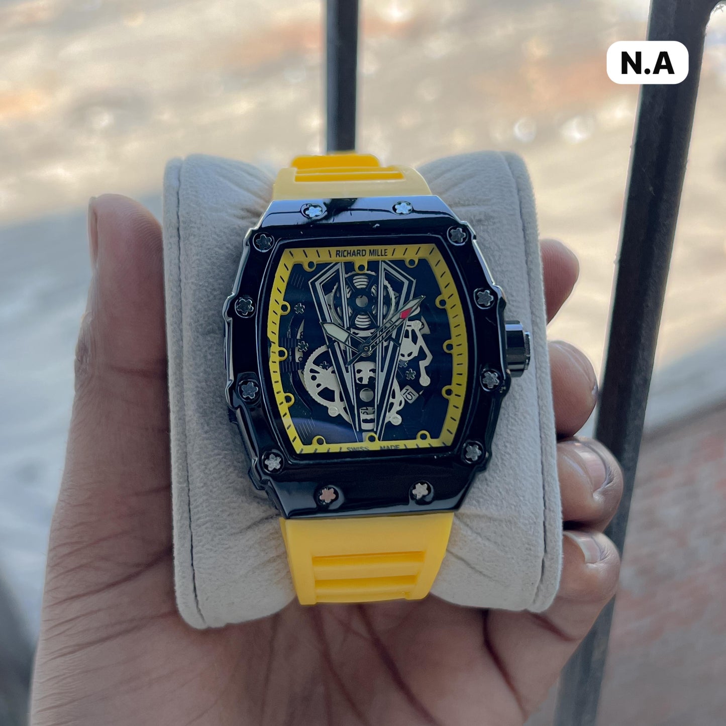 Ric**rd Mille inspired watch with a bold tonneau-shaped