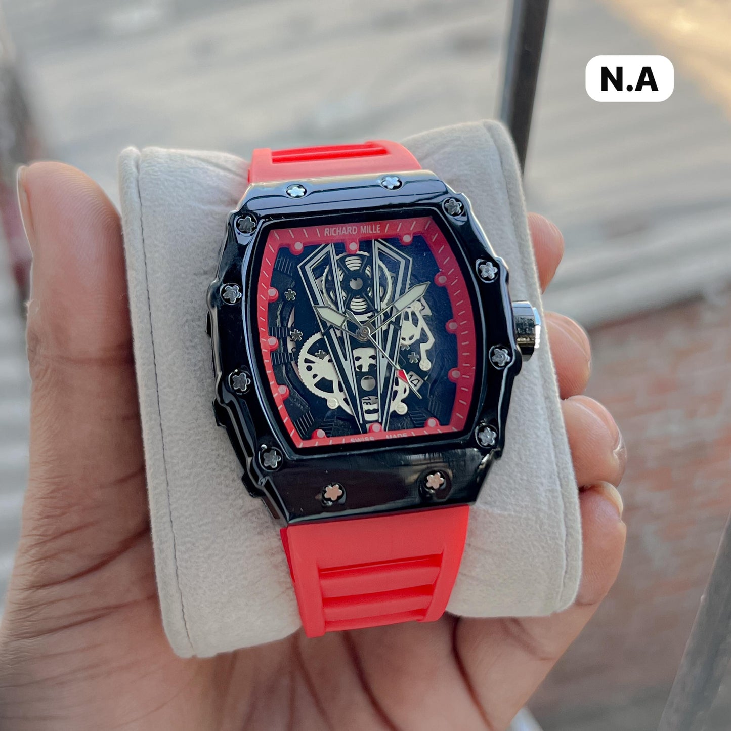 Ric**rd Mille inspired watch with a bold tonneau-shaped