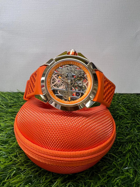 Shri Ram Limited Edition Watch with Orange Silicone Strap