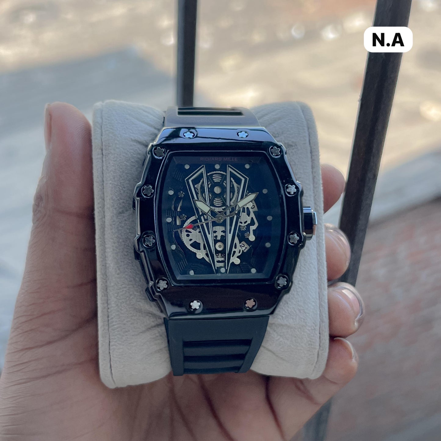 Ric**rd Mille inspired watch with a bold tonneau-shaped