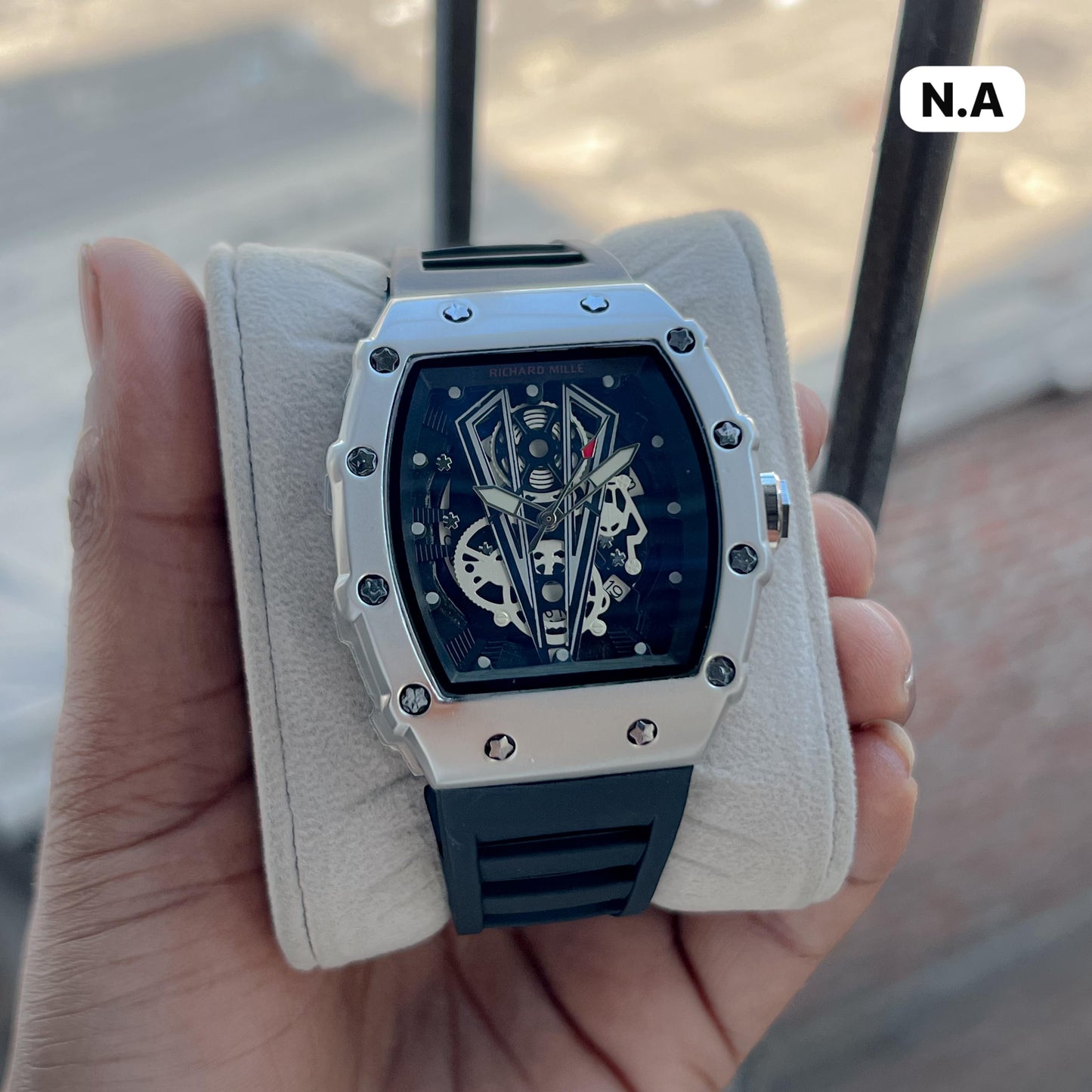 Ric**rd Mille inspired watch with a bold tonneau-shaped