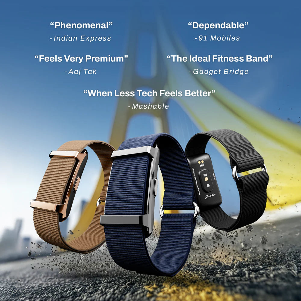 Pebble Qore™ 2 Smart Fitness Band | Premium Metal Build | 45 Days Battery | 5ATM Water Resistant