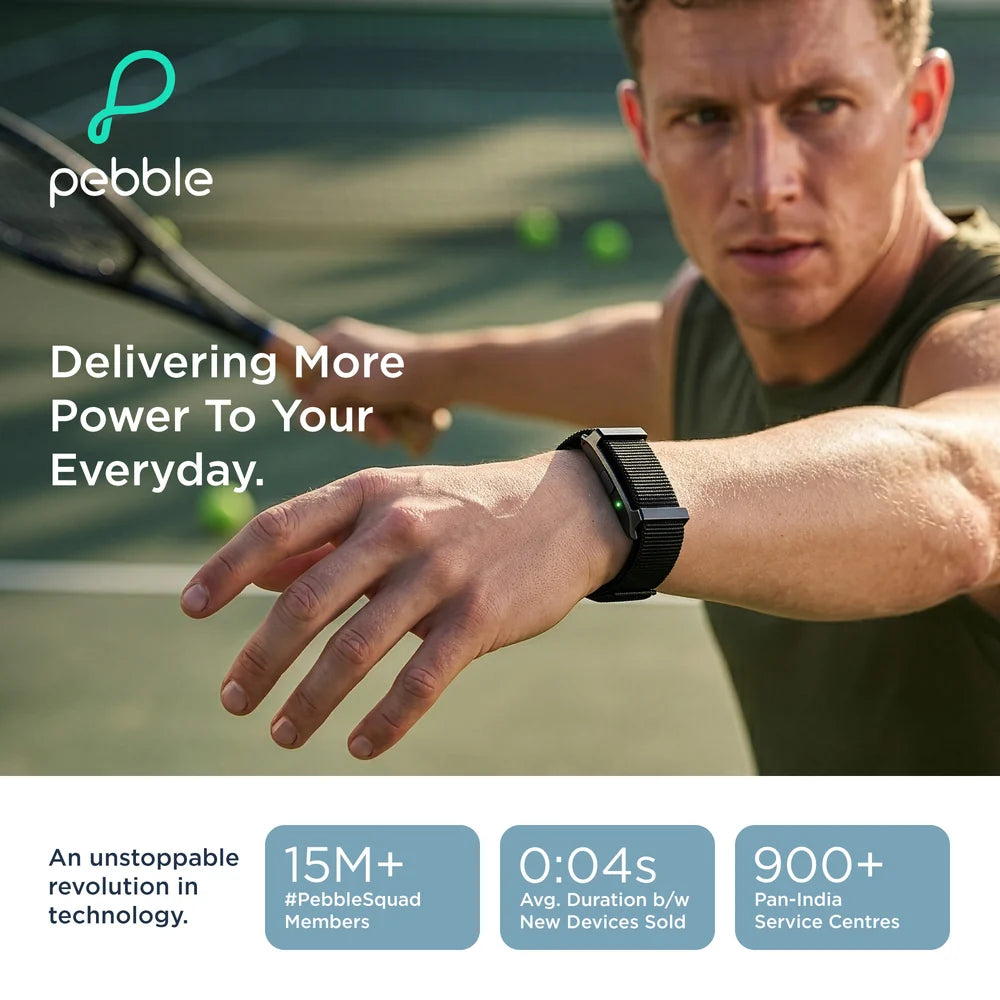 Pebble Qore™ 2 Smart Fitness Band | Premium Metal Build | 45 Days Battery | 5ATM Water Resistant