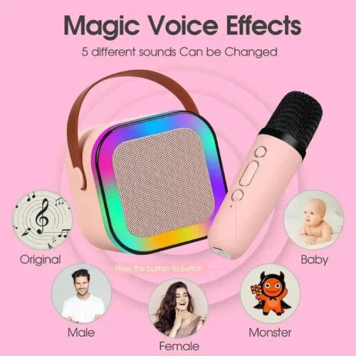 Portable Bluetooth Karaoke Speaker and Mic Machine