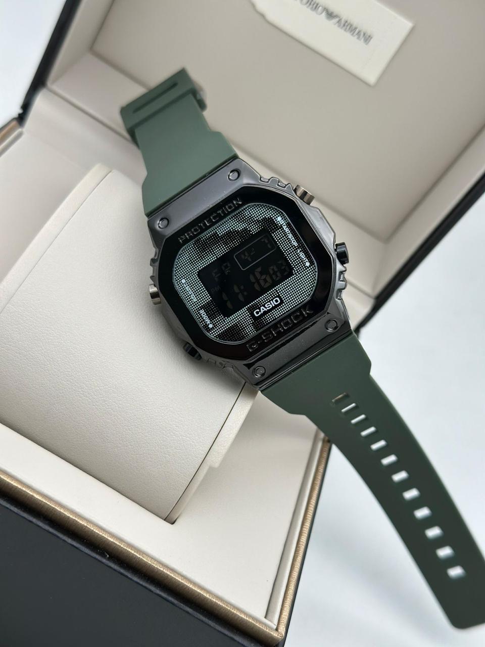 G-Shok Square Watch with Metal Beze