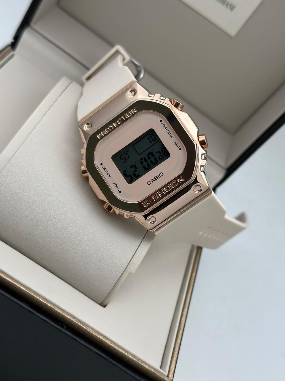 G-Shok Square Watch with Metal Beze