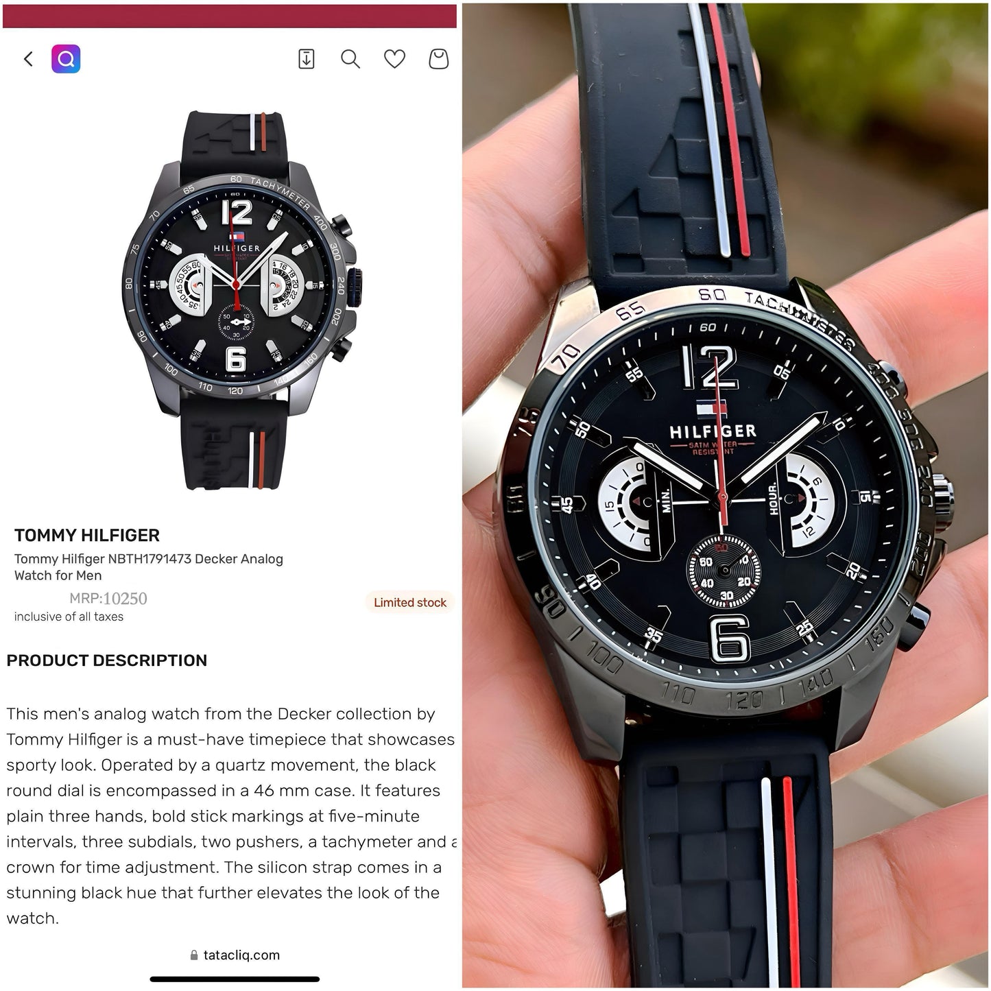NRP Tommy Hilfiger Decker Chronograph Premium Quality Watch