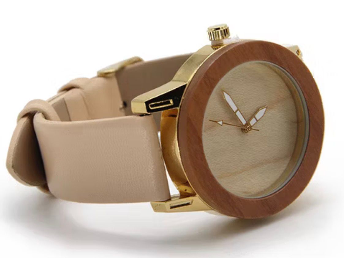 Premium Wooden Dial Watch – Stylish Natural Wood Design with Leather Strap