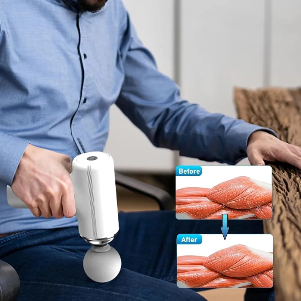 TRP ActivePulse Mini Massage Gun | Deep Tissue Muscle Relaxer (USB Rechargeable)