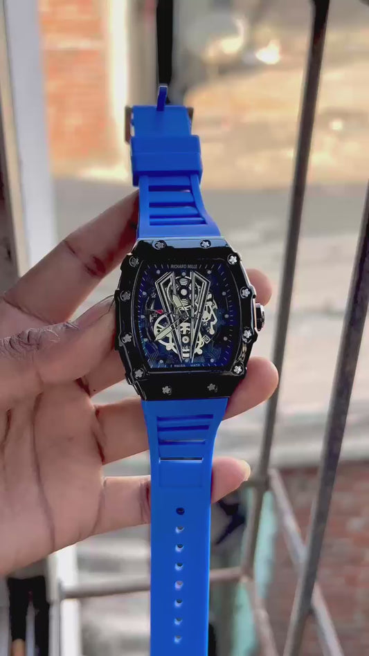 Ric**rd Mille inspired watch with a bold tonneau-shaped